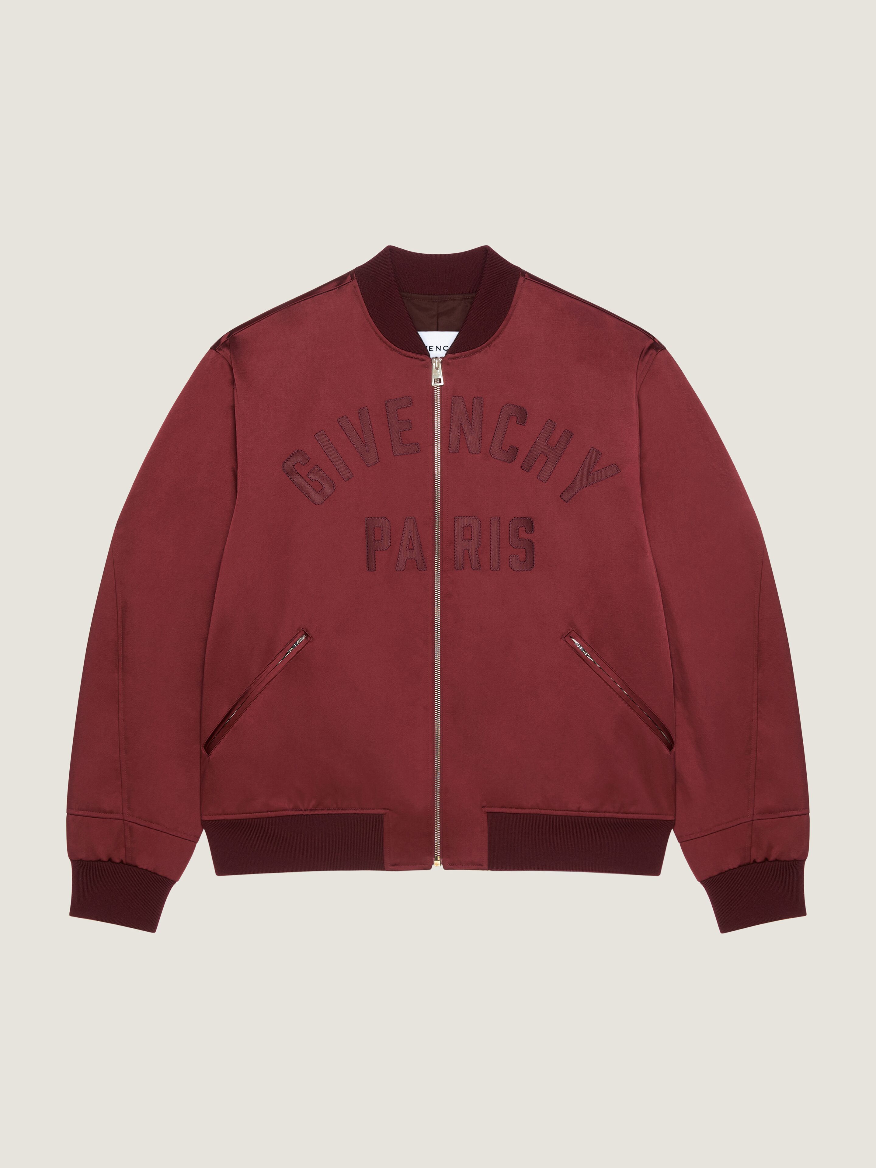 Couture Seam bomber in satin embroidered GIVENCHY Paris